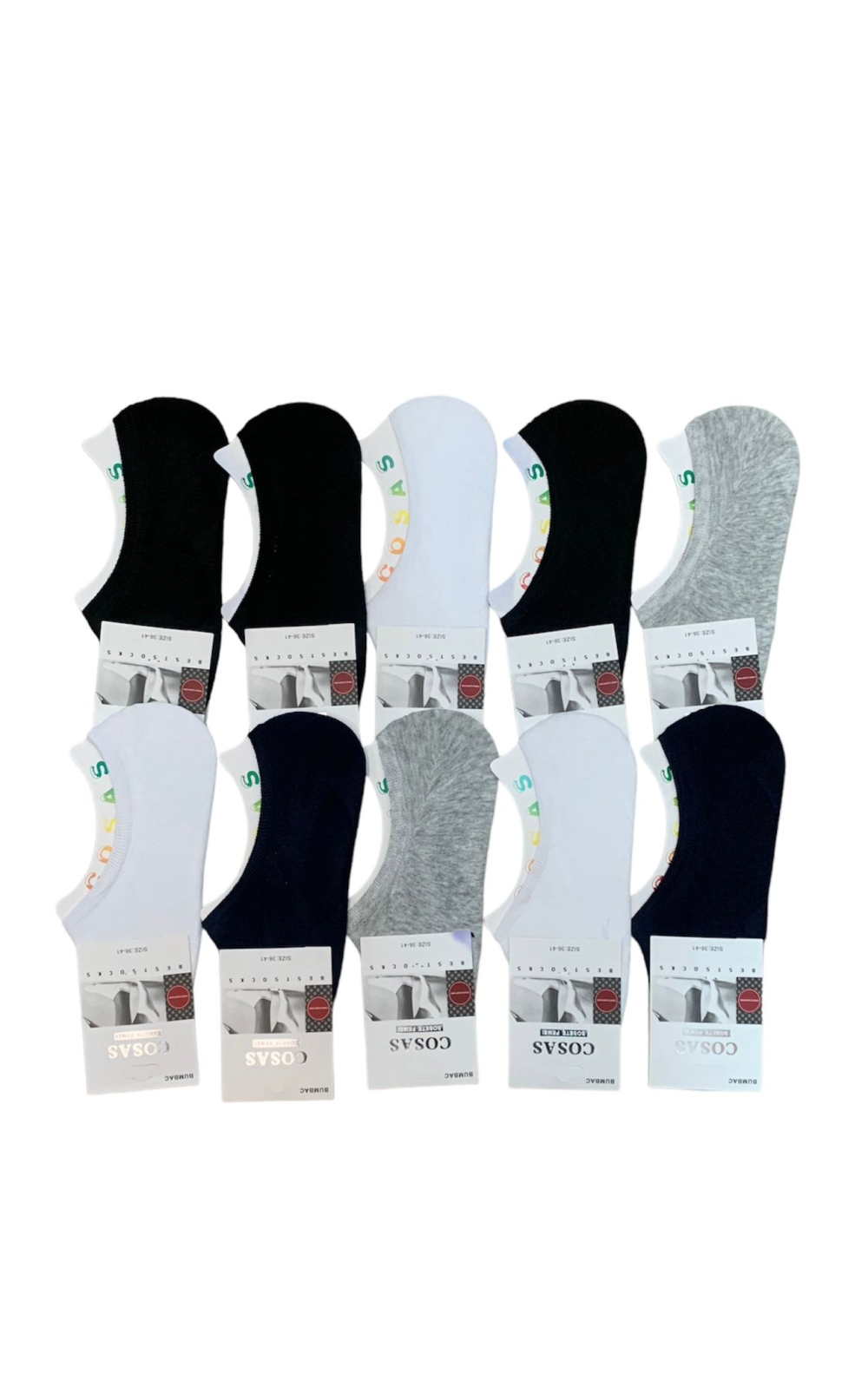  talpici dama bumbac cu banda silicon culori combinate 36-41 20/set 