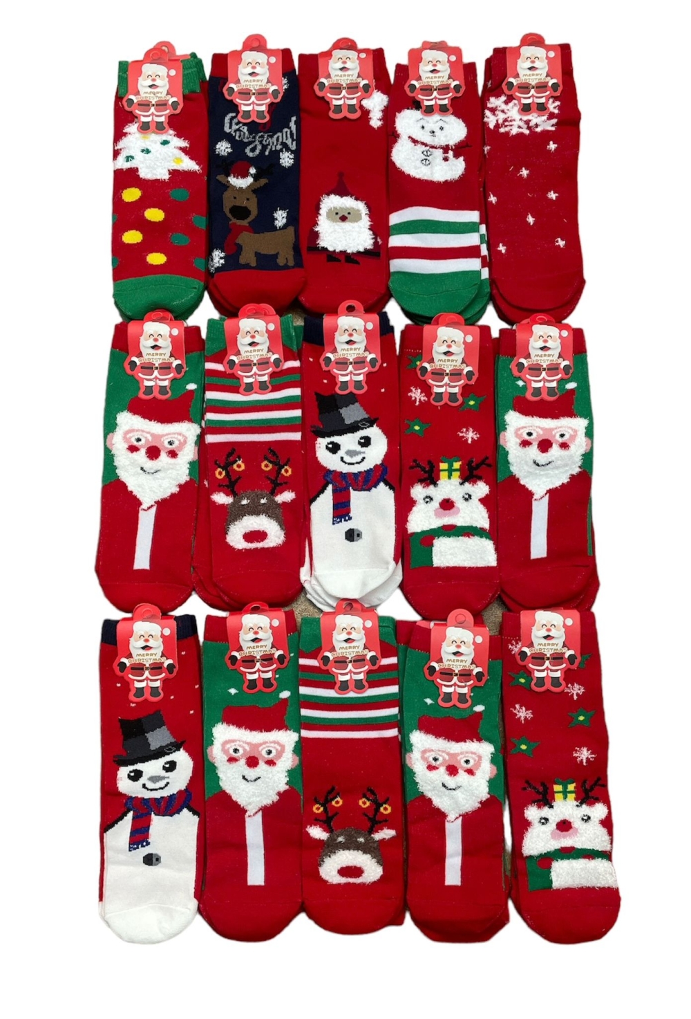  sosete copii craciun 3-5 ani /5-8 ani/ 8-12 ani culori combinate 30/set