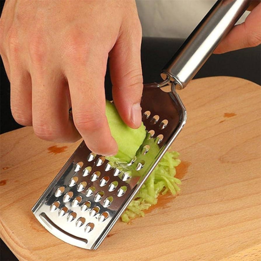  Răzătoare multifunctionala pentru brânză fructe și legume din oțel inoxidabil, 24.3 x 5.5 cm, Engros