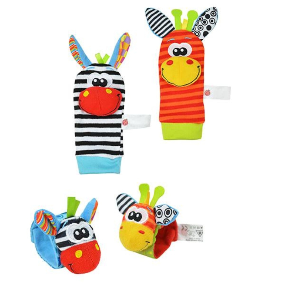  Set 2 Sosete  si 2 Bratari, cu zornaitoare, 2 pentru maini si 2 pentru picioare, Engros