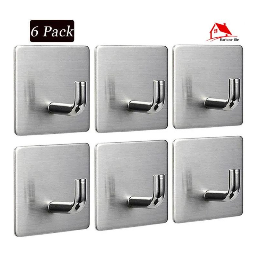  Cuier din oțel inoxidabil cu dublu adeziv, de perete pentru organizare Engros