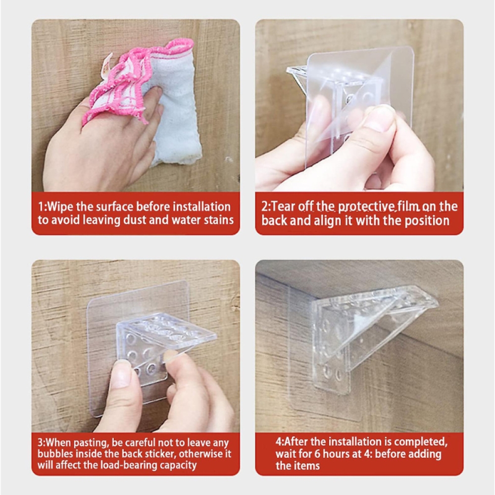  Suport pentru Rafturi Autoadezive, 7 x 7 cm - Engros