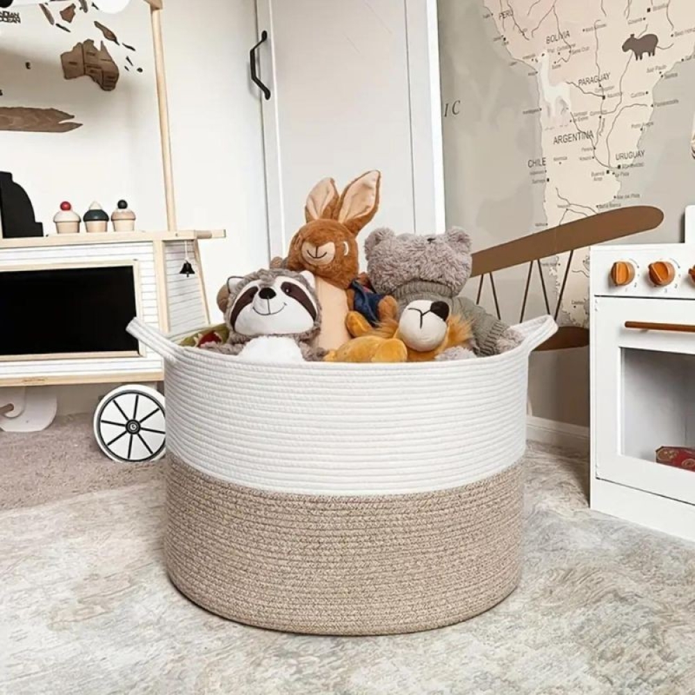  Coș de depozitare din Bumbac/ Luta, 56 x 35.5 cm - Engros