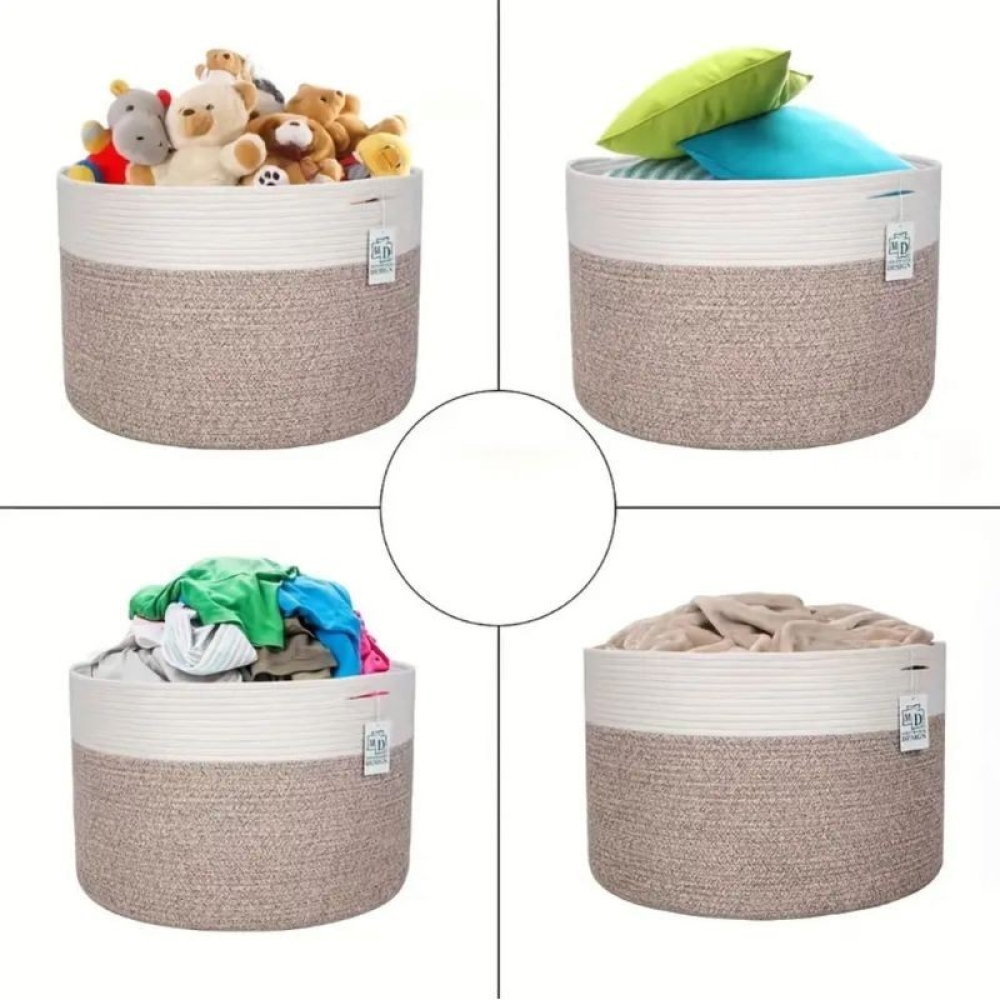  Coș de depozitare din Bumbac/ Luta, 56 x 35.5 cm - Engros