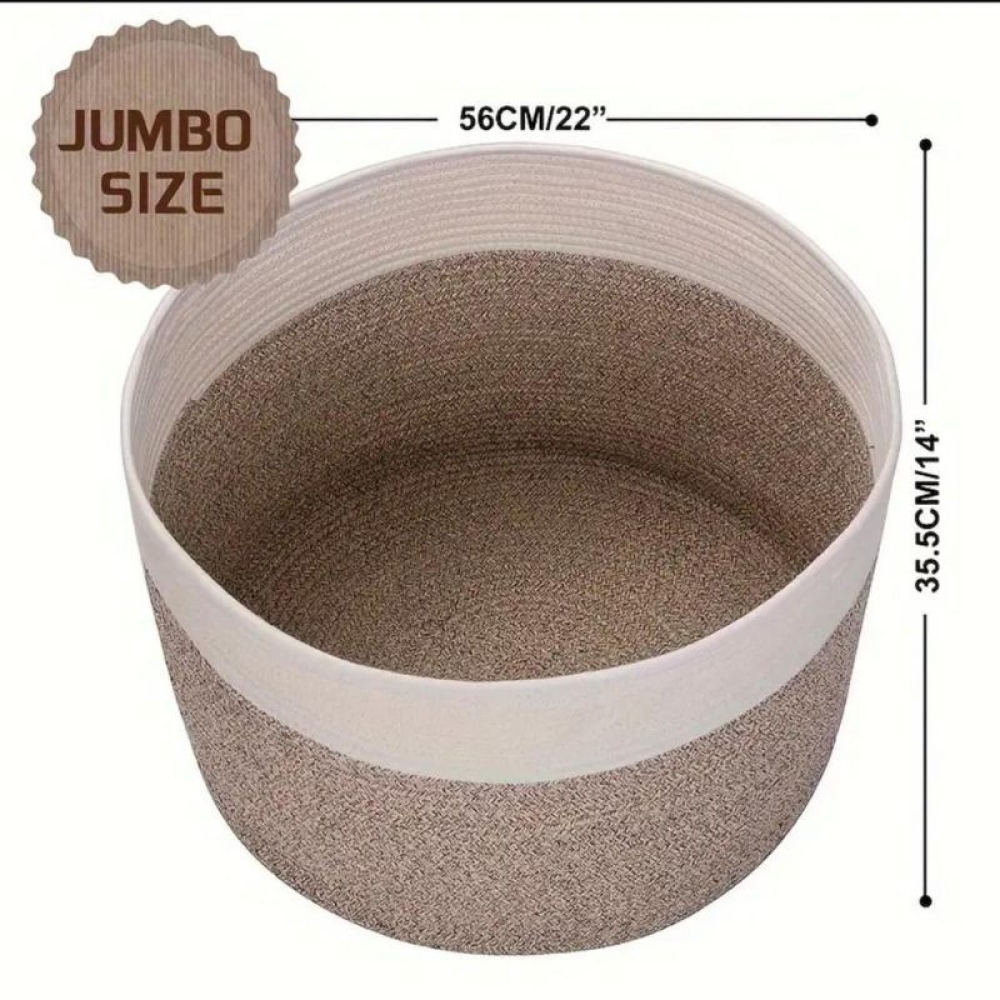  Coș de depozitare din Bumbac/ Luta, 56 x 35.5 cm - Engros