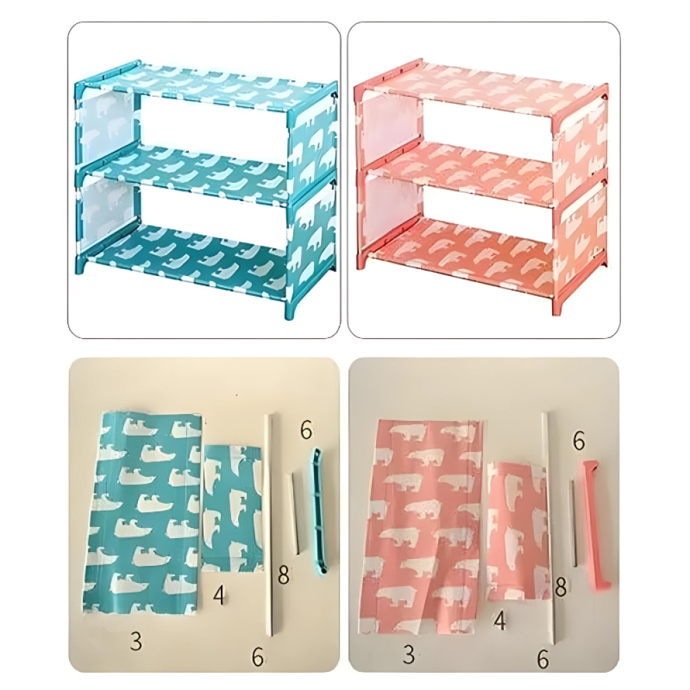  Pantofar cu 3 Etajere, 46 x 37.5 x 25.5 cm, Material Nețesut, Engros