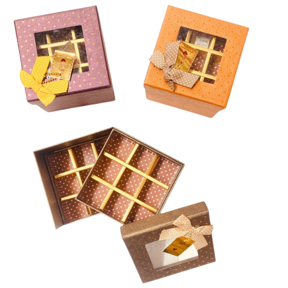  Cutie Cadou cu doua Compartimente, 12 x 12 x 8 cm - Engros