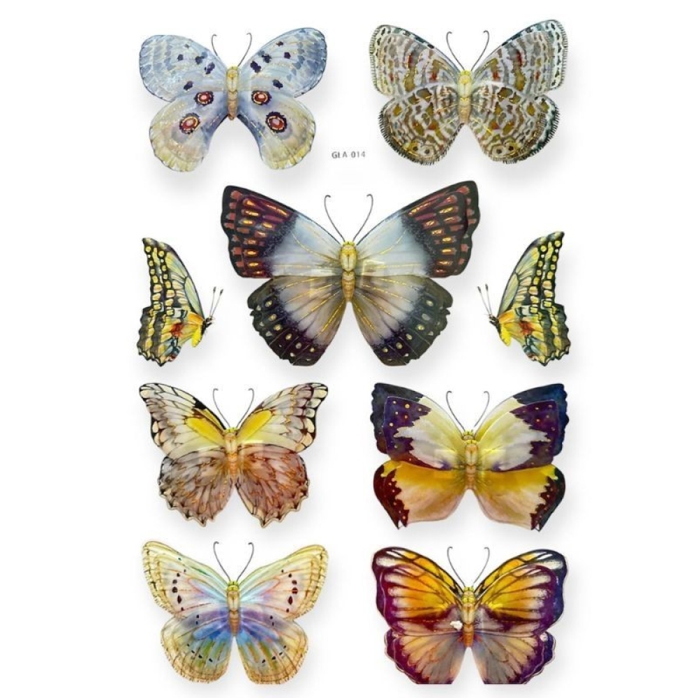  Stickere pentru perete Fluturi multicolor, 50 x 35 cm, Engros
