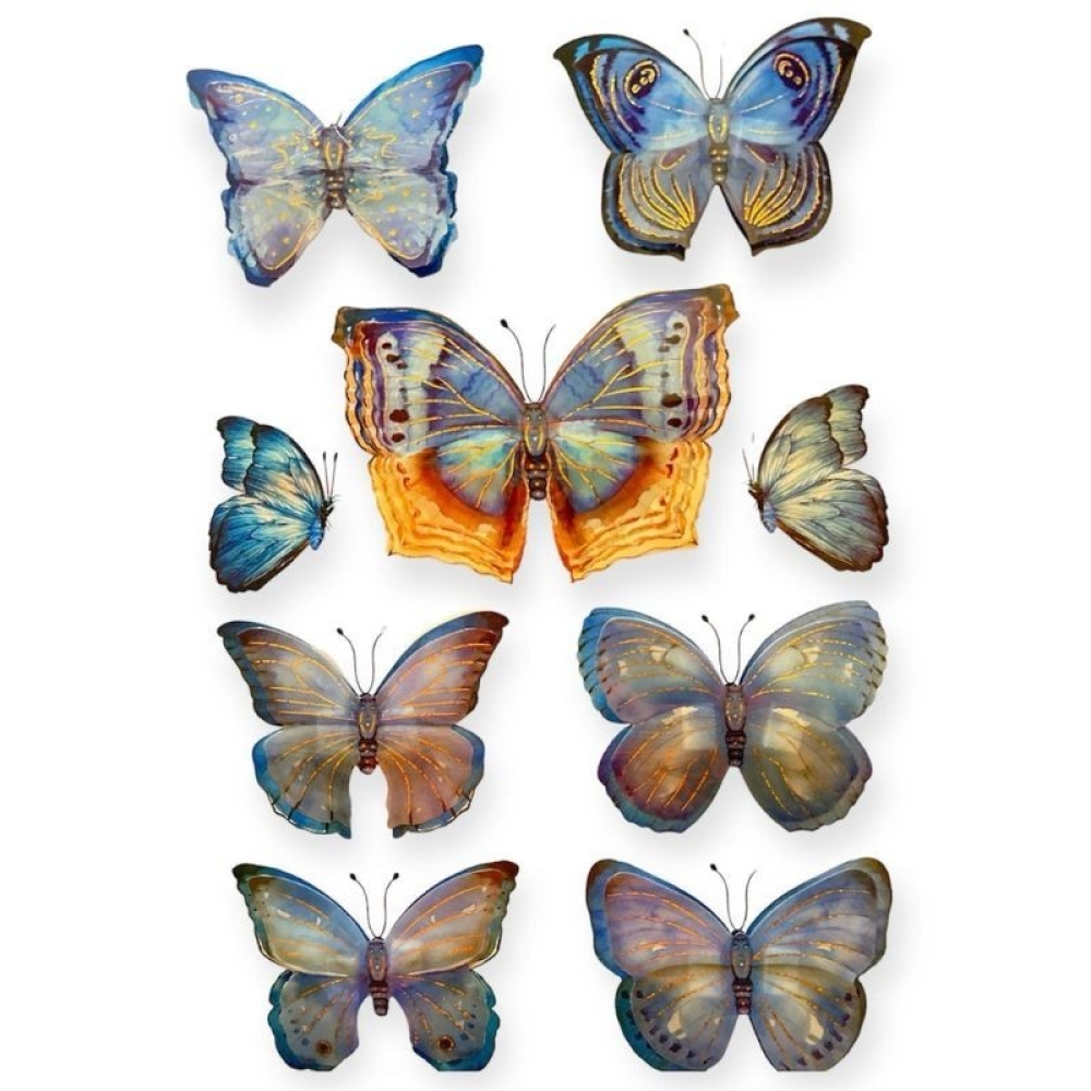  Stickere pentru perete Fluturi multicolor, 50 x 35 cm, Engros