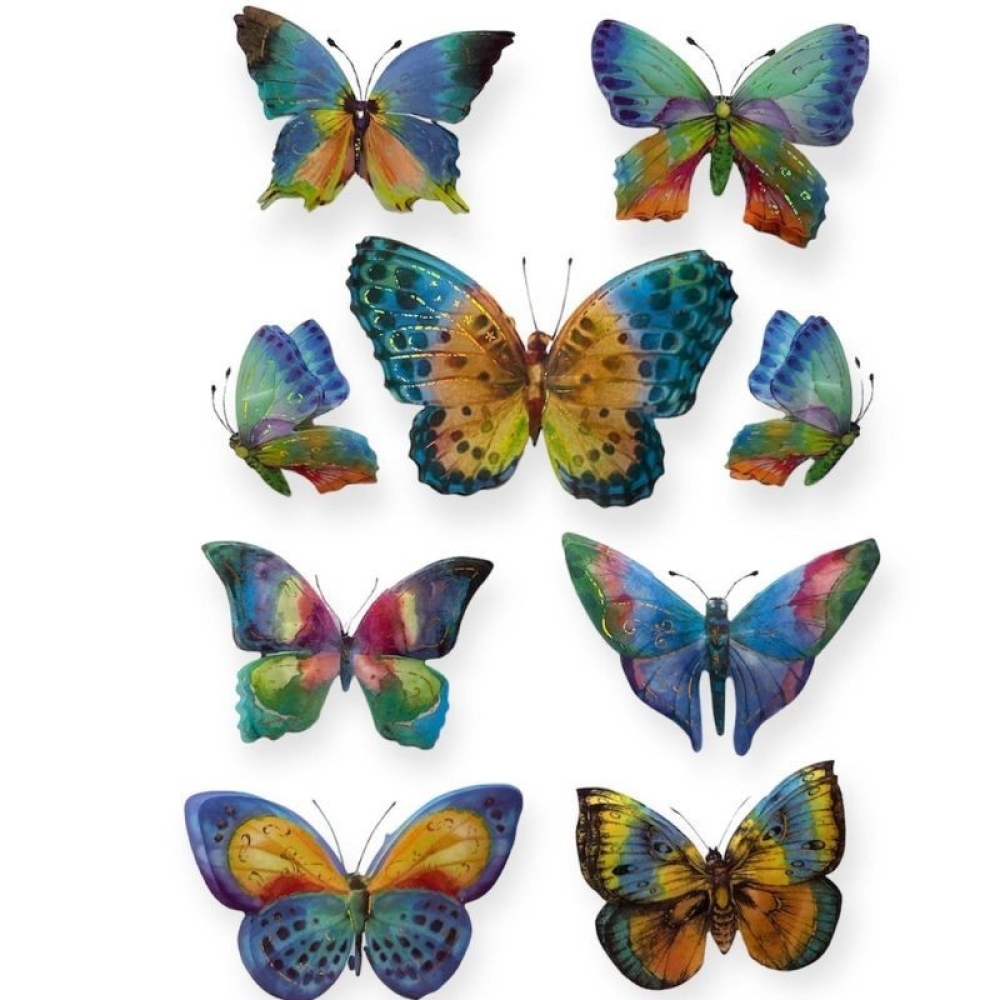  Stickere pentru perete Fluturi multicolor, 50 x 35 cm, Engros