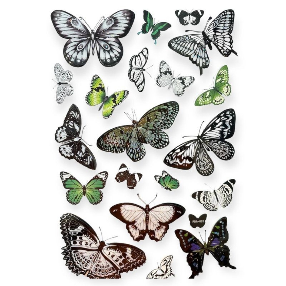  Stickere pentru perete Fluturi multicolor, 50 x 35 cm, Engros