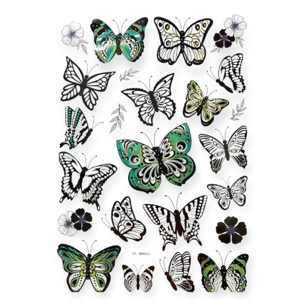  Stickere pentru perete Fluturi multicolor, 50 x 35 cm, Engros