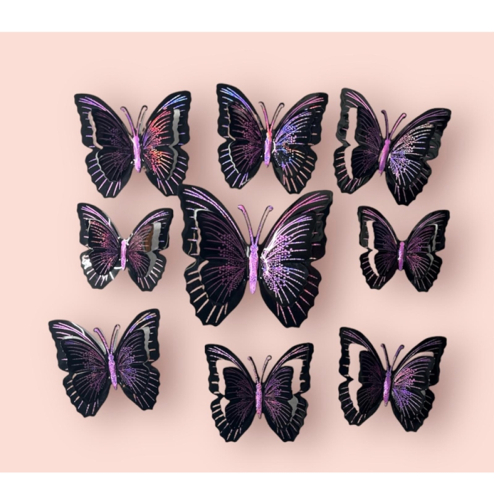  Stickere Decorative de perete Fluturas, 30 x 30 cm - Engros