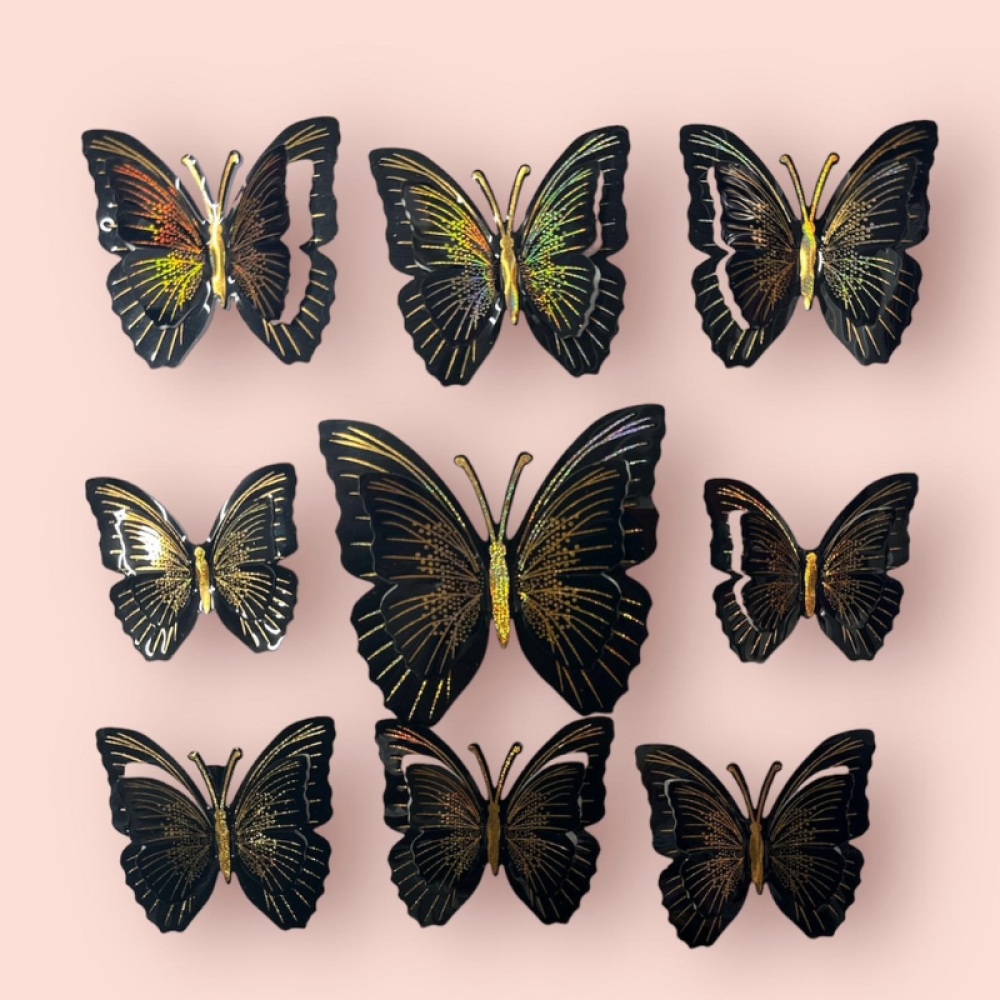  Stickere Decorative de perete Fluturas, 30 x 30 cm - Engros