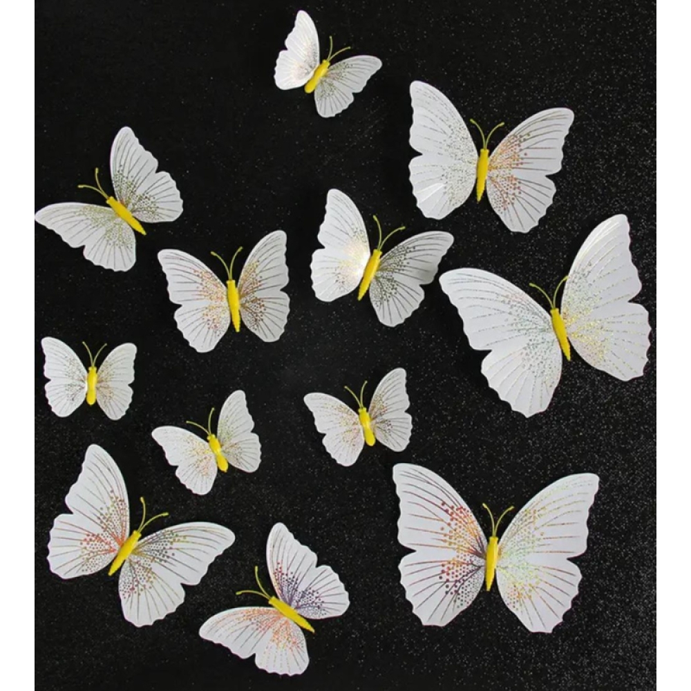  Stickere Decorative de perete Fluturas, 30 x 30 cm - Engros