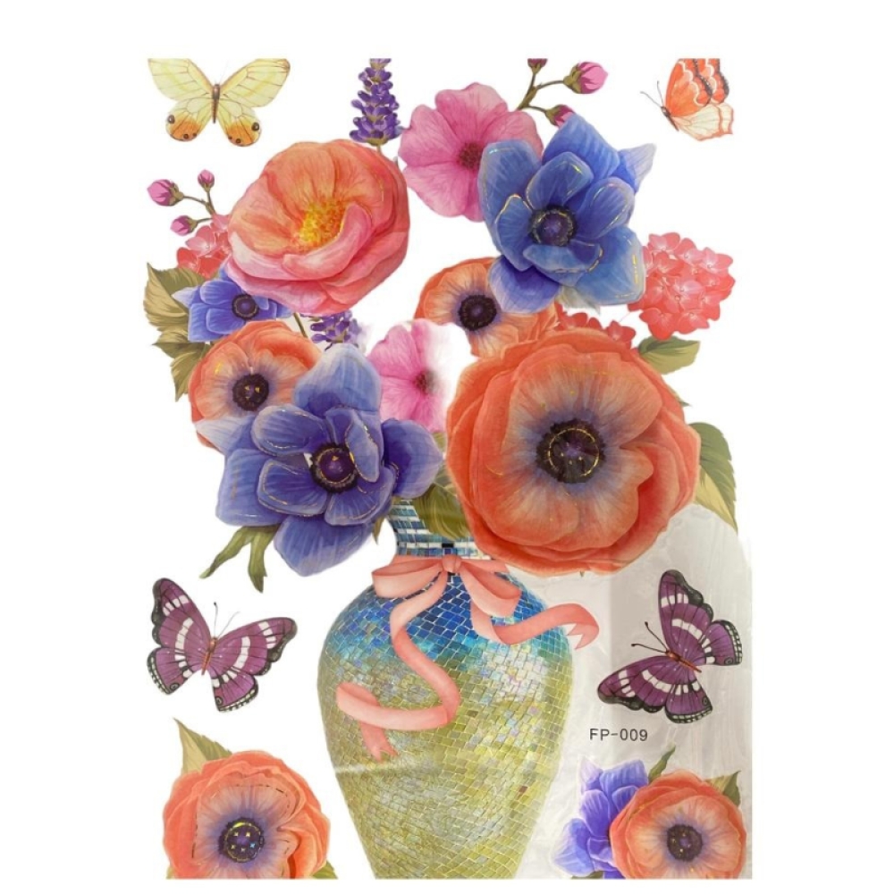  Stickere Decorative de perete Vaze 3D, 50 x 35 cm, Diverse modele - Engros