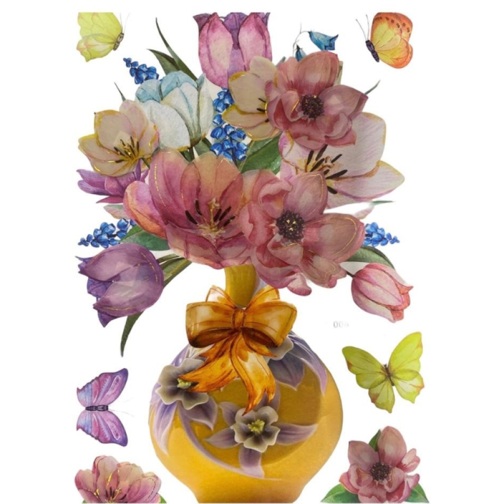  Stickere Decorative de perete Vaze 3D, 50 x 35 cm, Diverse modele - Engros