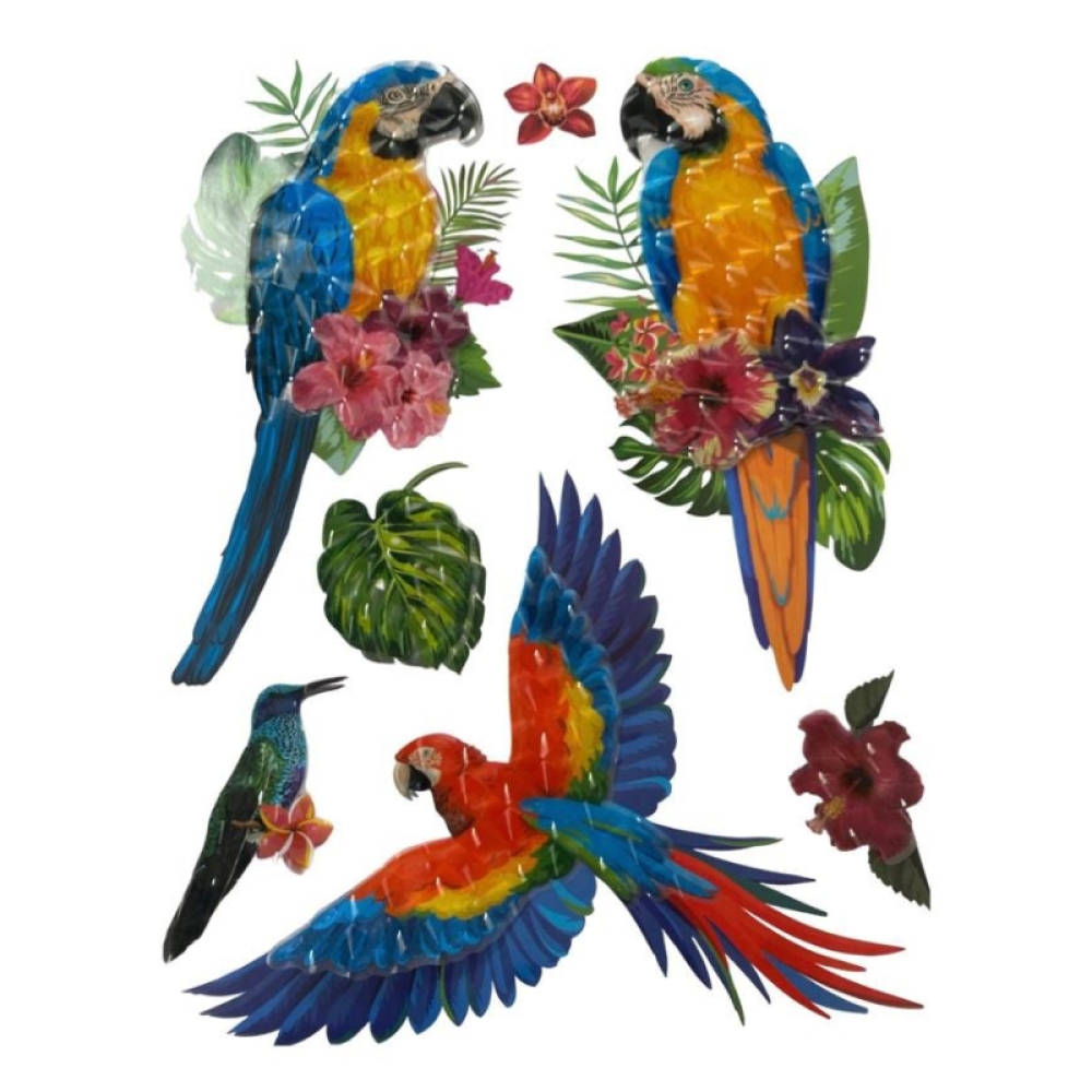  Stickere Decorative de perete Cu Papagali 3D, 40 x 30 cm, Diverse modele - Engros