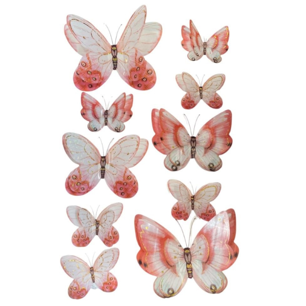  Stickere Decorative de perete 3D Cu Fluturi, 55 x 35 cm, Diverse modele - Engros