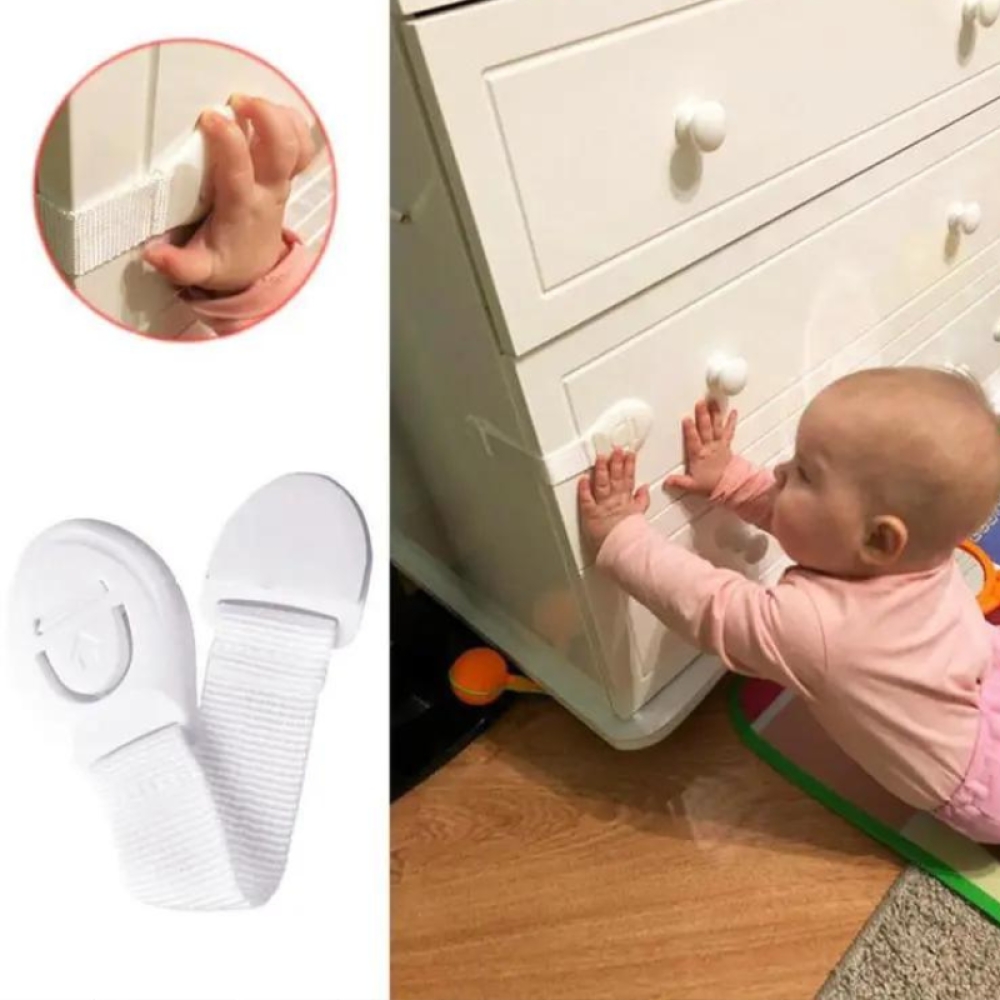  Sigurante usi mobila, ABS, PVC, 20 x 5 cm, Alb, Engros