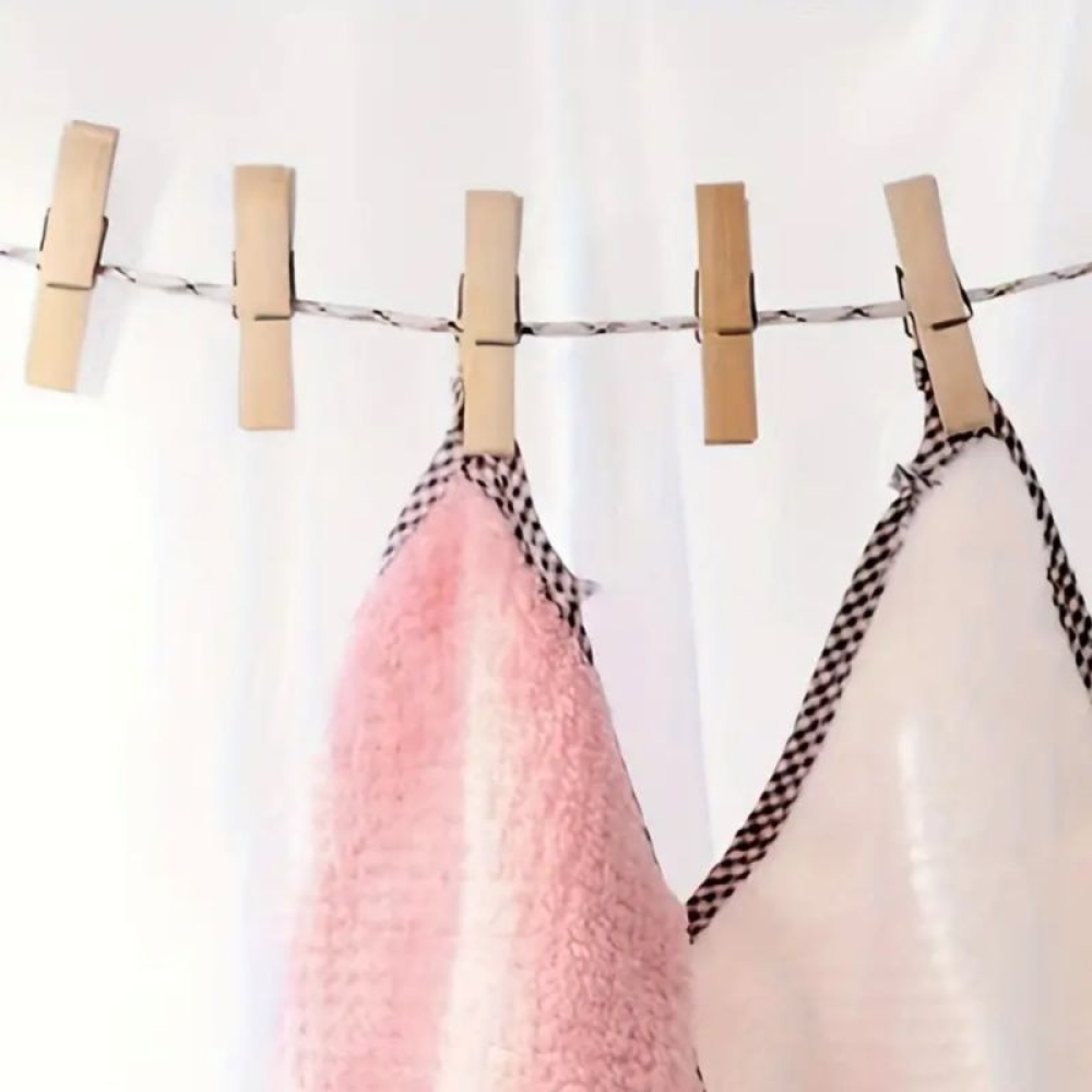  Set 20 Carlige Rufe, Lemn/ Bambus, 6 x 1 cm - Engros