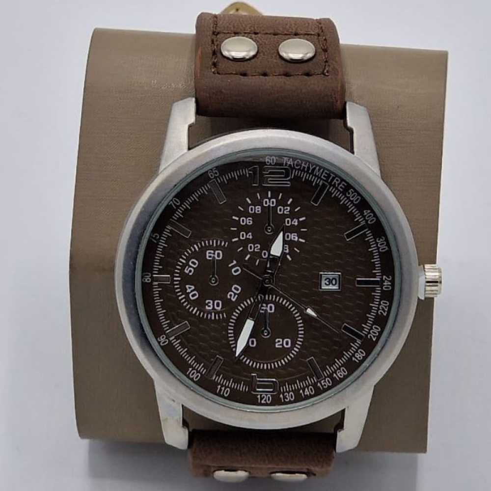  Ceasuri pentru Bărbați cu Data cu Curea din piele - 4 Modele Diferite, Engros