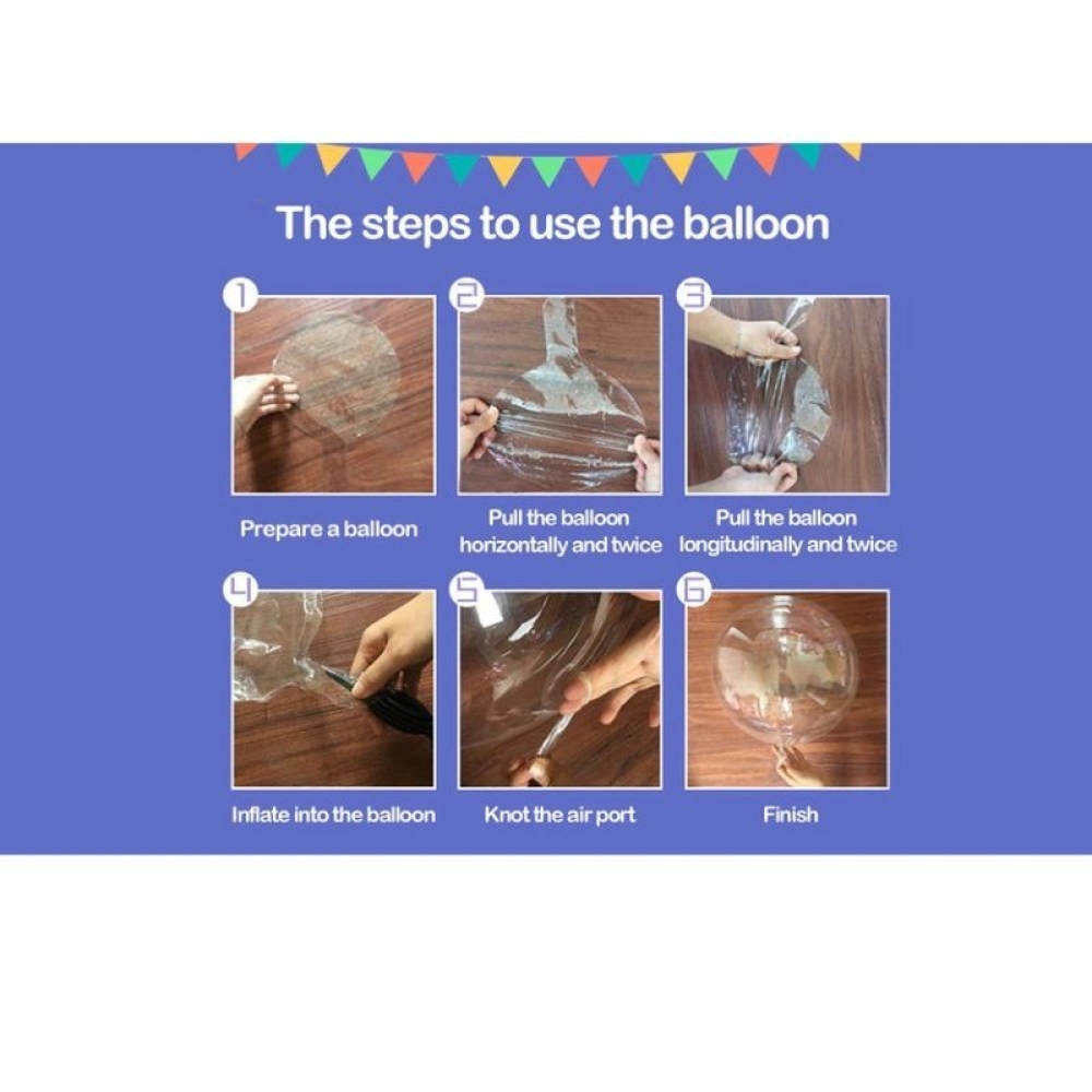  Balon luminos + Bat + Rozeta 50 LED-uri Multicolori - Engros