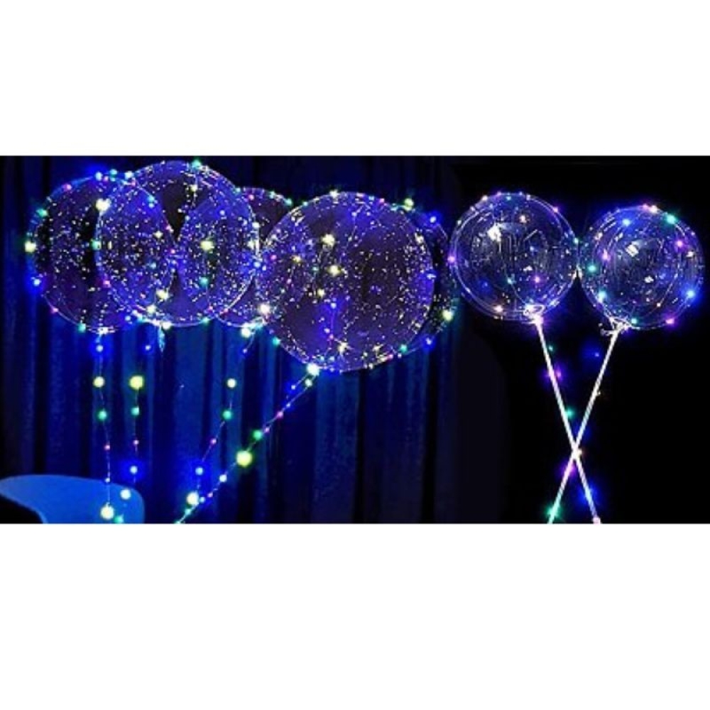  Balon luminos + Bat + Rozeta 50 LED-uri Multicolori - Engros