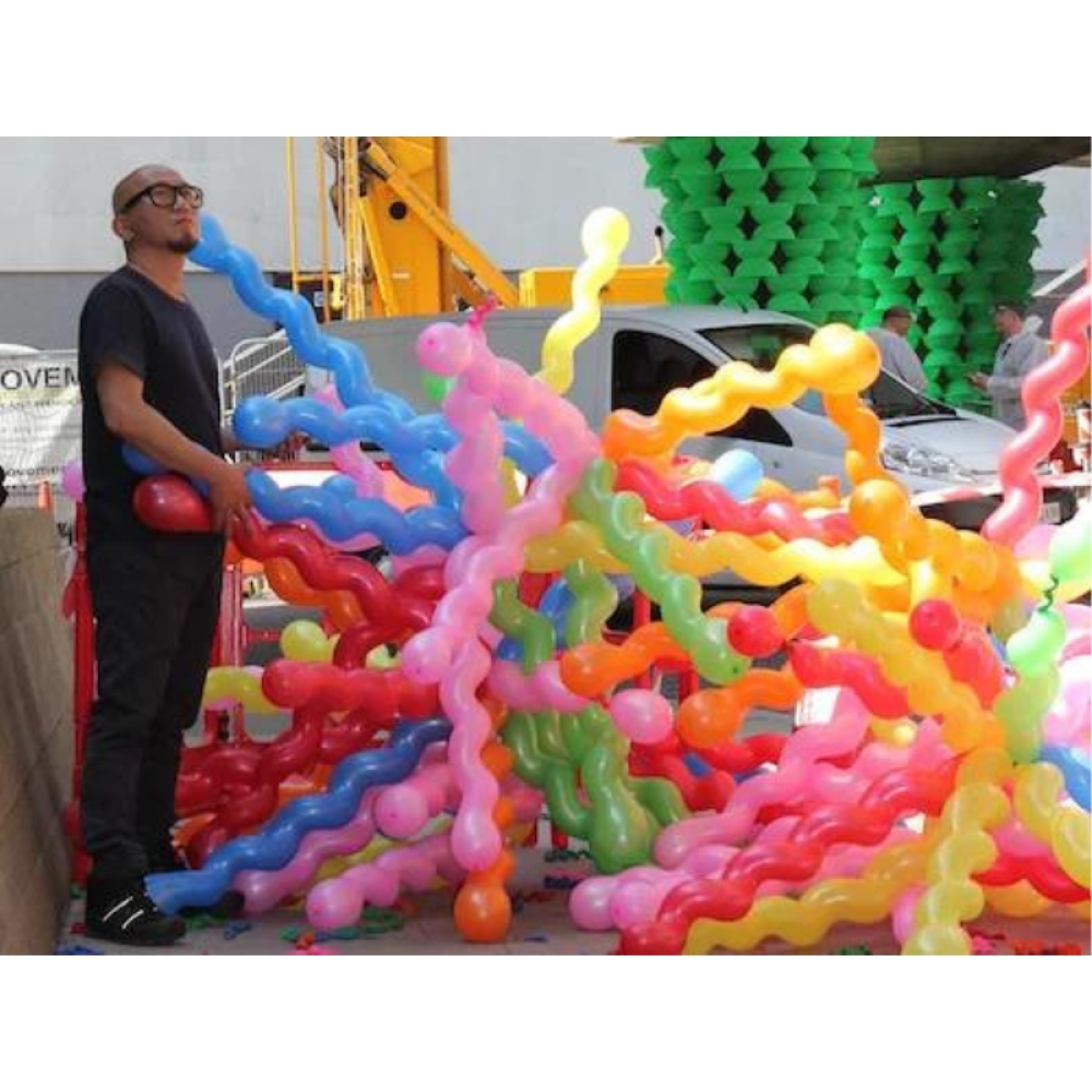  Set 40 Baloane din latex în formă de spirală - Engros