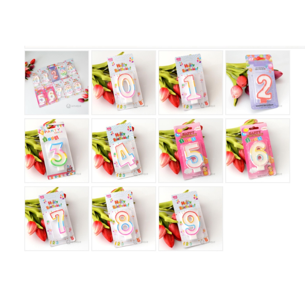  Set Lumanari Cifre pentru Tort, de la 0 la 9 - Engros