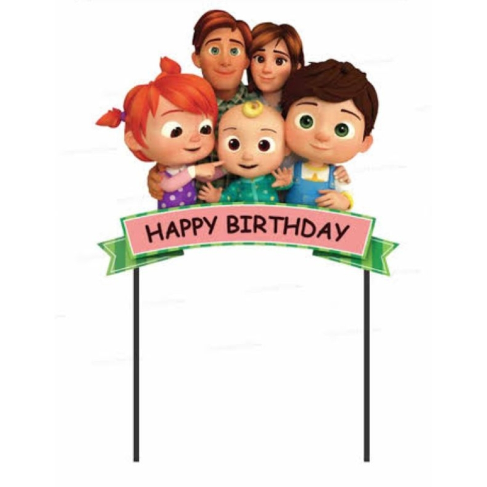  Set Aniversar Cocomelon - 144 Piese, Farfurii, Pahare, Tacâmuri și Decoratiuni