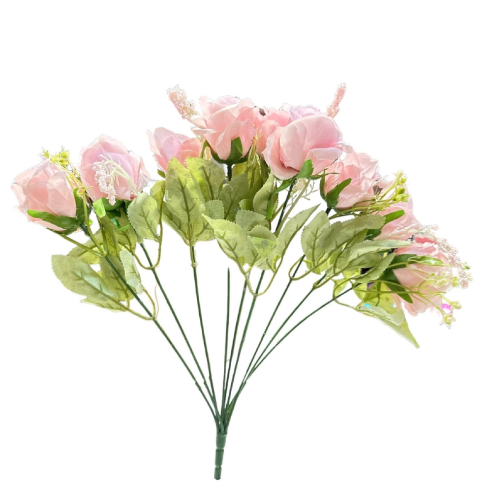  Buchet Trandafiri din Flori Artificiale, 9 capete, 37 cm - Engros