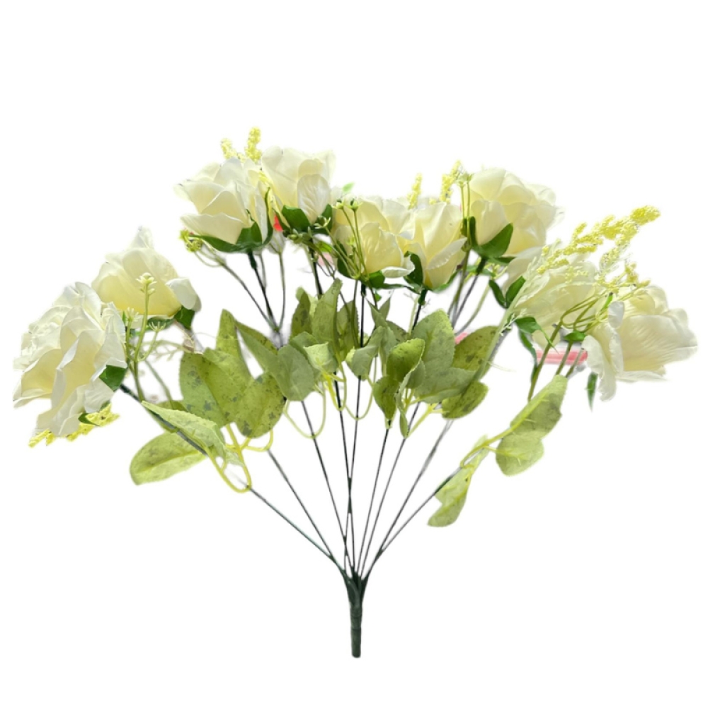  Buchet Trandafiri din Flori Artificiale, 9 capete, 37 cm - Engros