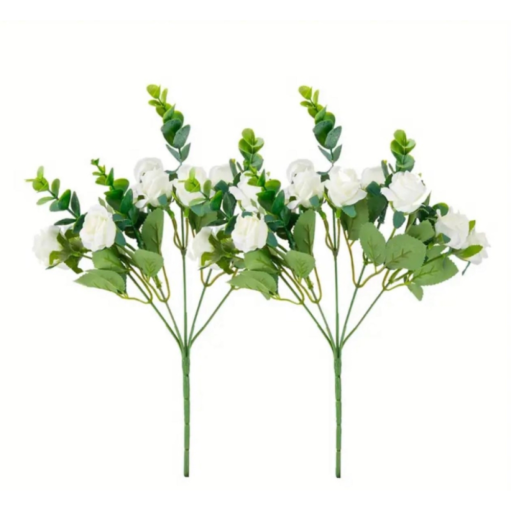  Buchet Trandafiri din Flori Artificiale, 5 capete, 35 cm - Engros