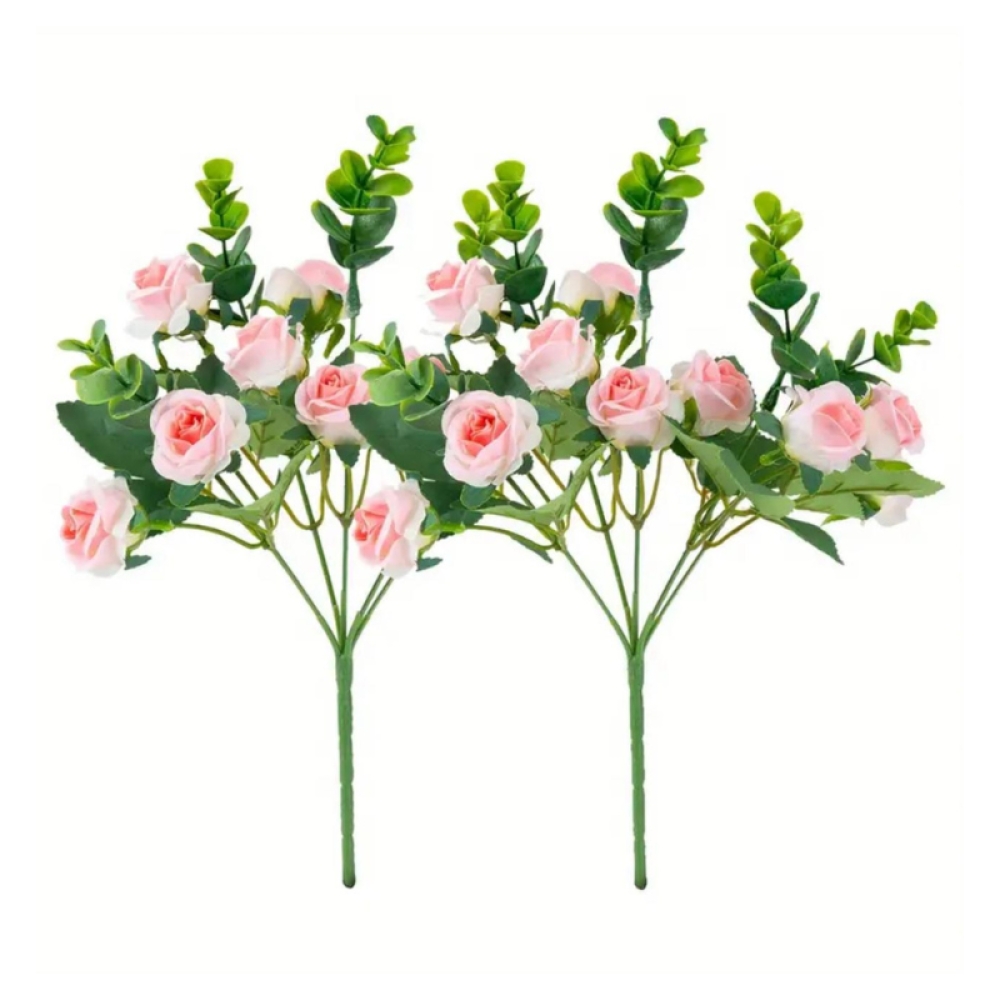  Buchet Trandafiri din Flori Artificiale, 5 capete, 35 cm - Engros