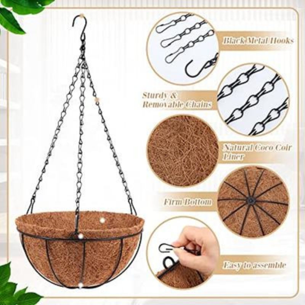  Suport flori ghiveci cu lant, 20.5 x 11 cm - Engros