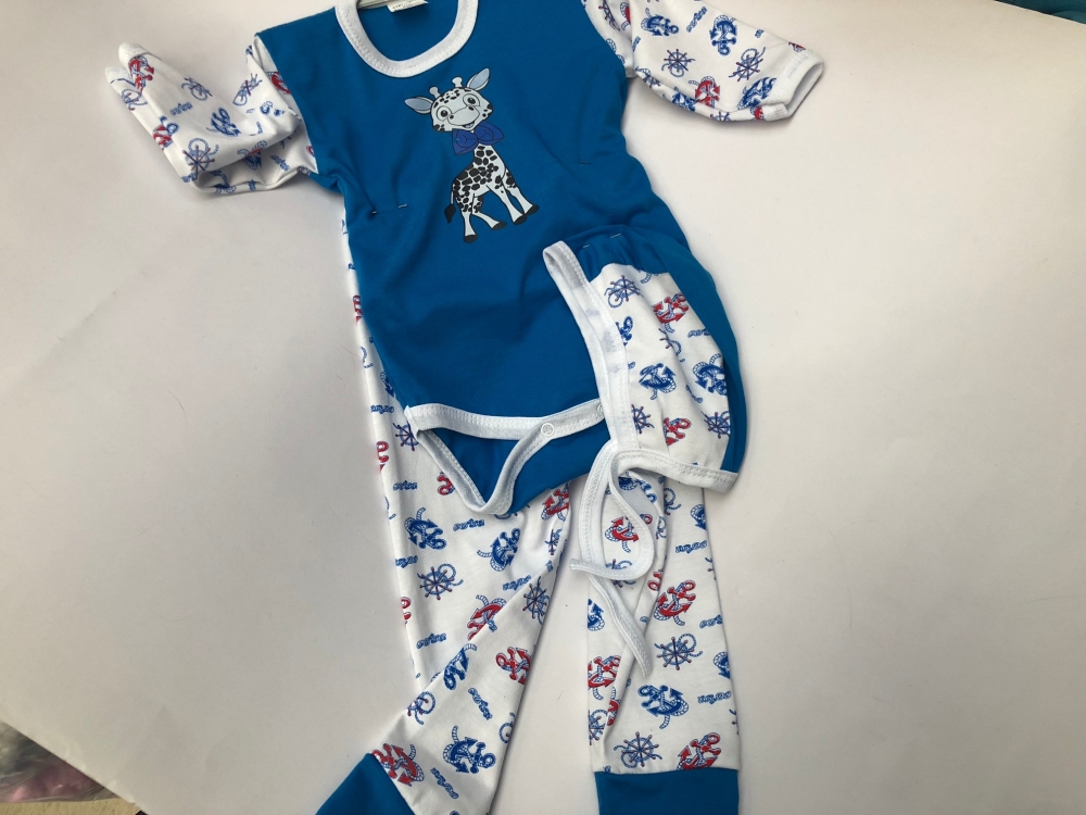  costum fete si baieti body si pantaloni 3 cps 4/set 6luni-1an