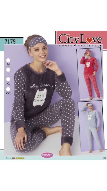 pijama dama cu bentita s-2xl 5/set