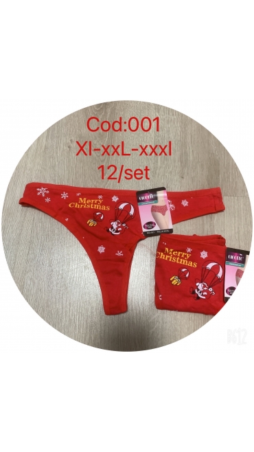 tanga dama Craciun xl-3xl 12/set