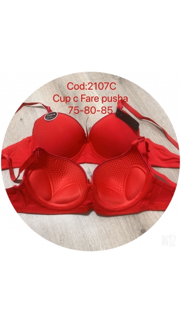 sutien dama rosu cupa c 6/set