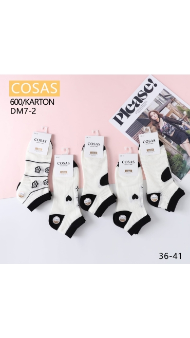 sosete sport dama bumbac 36-41 culori combinate 20/set