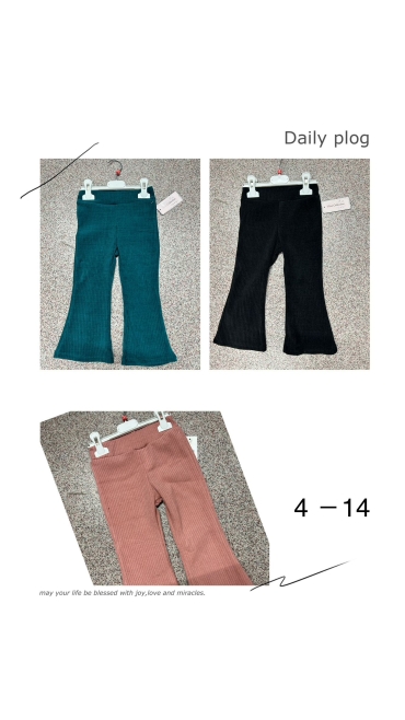 pantaloni evazati fete 4-14 ani 6/set