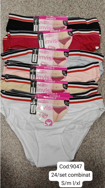 chiloti dama culori combinate s-xl 24/set