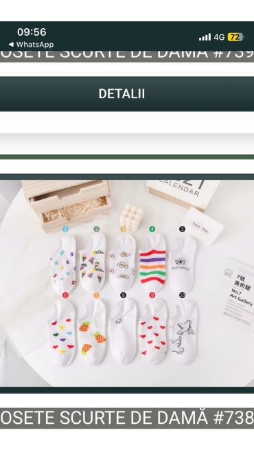sosete scurte dama 20/set
