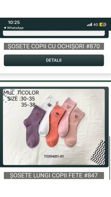sosete copii 20/set
