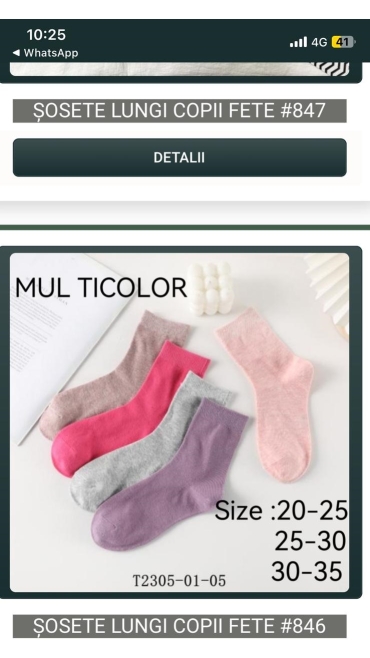 sosete copii 20/set