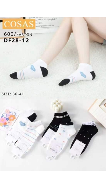 sosete sport dama bbc 36-41 culori combinate 20/set