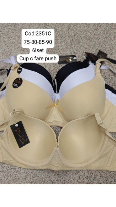 sutien dama cupa c fara push up 6/set