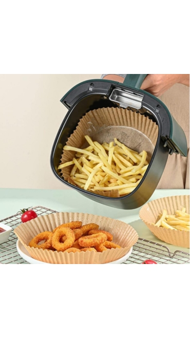 Set de 50 hartii de copt pentru friteuza Saizone bej, 16 x 4.5 cm - Engros