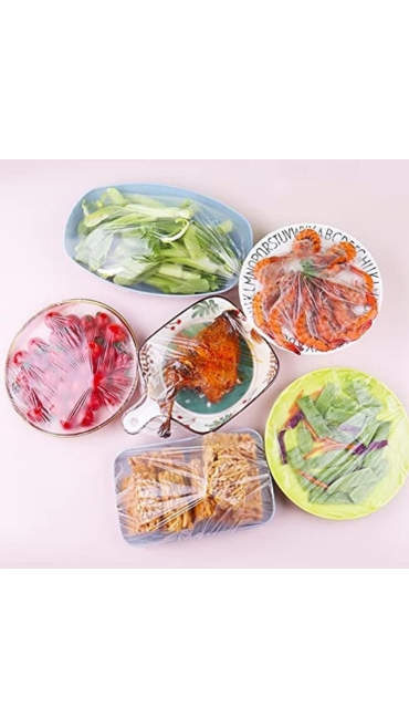 Set 100 pungi de pastrare alimente, Plastic, Alb - Engros